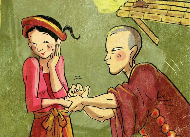 Nhân vật thầy bói Nghêu trong các ấn phẩm của NXB Mỹ Thuật bị biến họa thành... tu sĩ Phật giáo