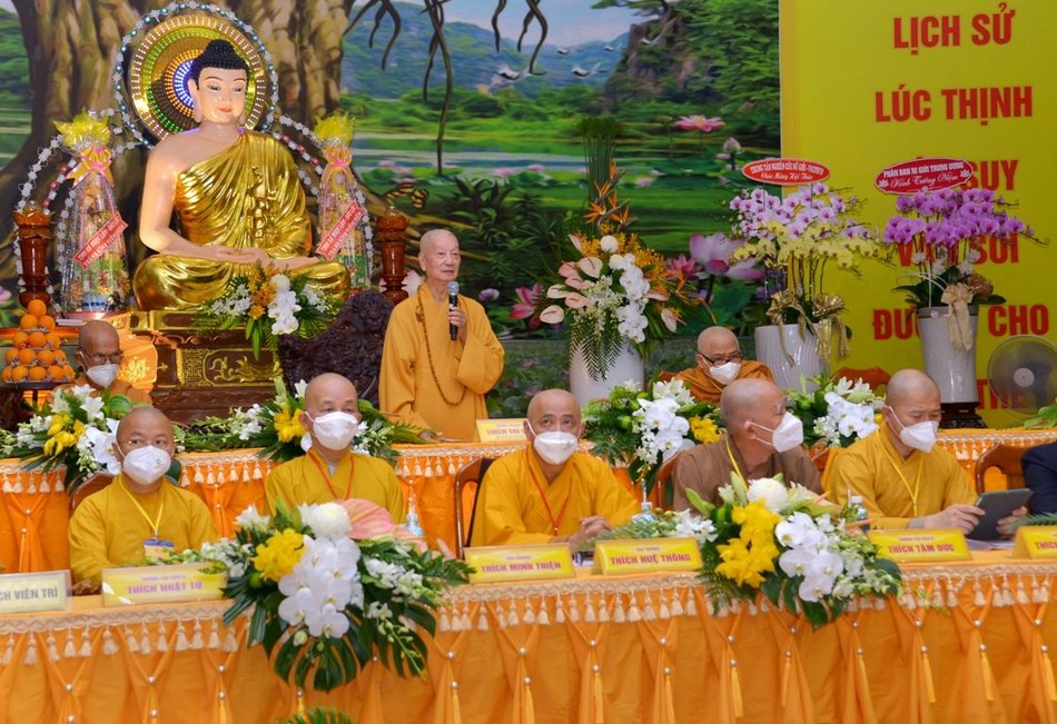 Trưởng lão Hòa thượng Quyền Pháp chủ hy vọng hội thảo này sẽ góp phần khắc họa rõ chân dung của Ni trưởng Huỳnh Liên đối với đạo pháp và dân tộc Trưởng lão Hòa thượng Quyền Pháp chủ hy vọng hội thảo này sẽ góp phần khắc họa rõ chân dung của Ni trưởng Huỳnh Liên đối với đạo pháp và dân tộc