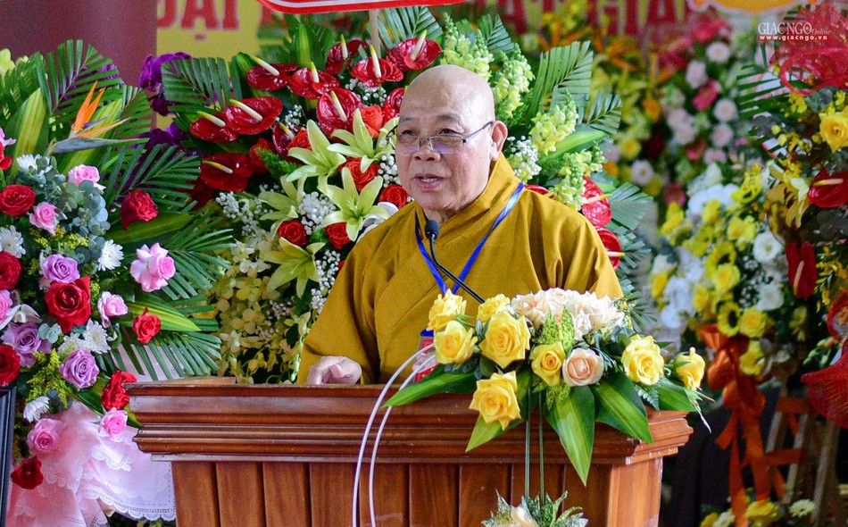 Hòa thượng Thích Quảng Xả phát biểu khai mạc