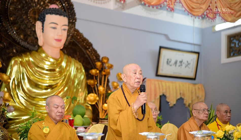 Hoà thượng Thích Như Tín gửi lời chúc lành đến toàn thể chư Ni, Phật tử chùa Pháp Võ