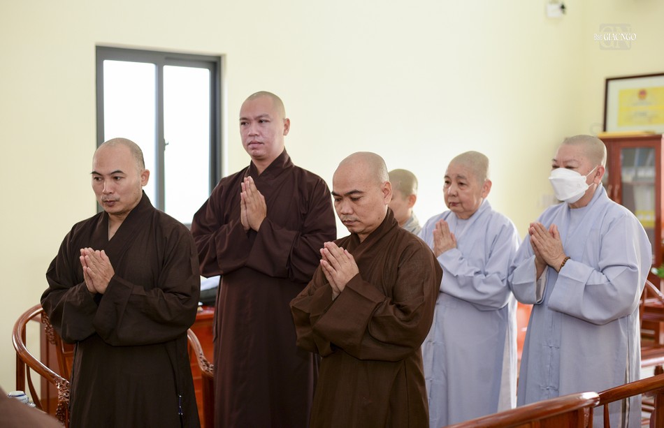 Chư tôn đức Thường trực Ban Trị sự Phật giáo Q.7 khánh tuế Thượng tọa Trưởng ban