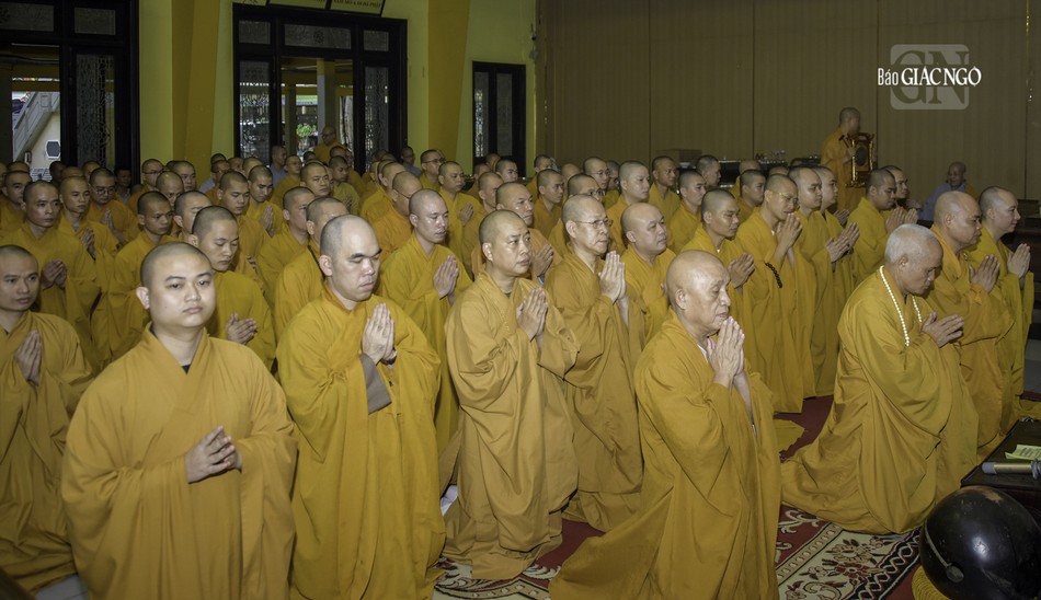 Hơn 150 hành giả an cư tại hạ trường chùa Vĩnh Nghiêm (Q.3)