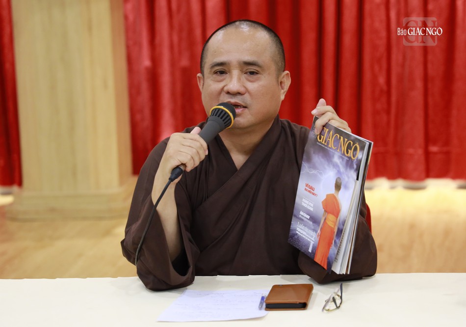 Thượng tọa Thích Tâm Hải chia sẻ các lưu ý trong quá trình hoạt động báo chí, truyền thông Phật giáo hiện nay