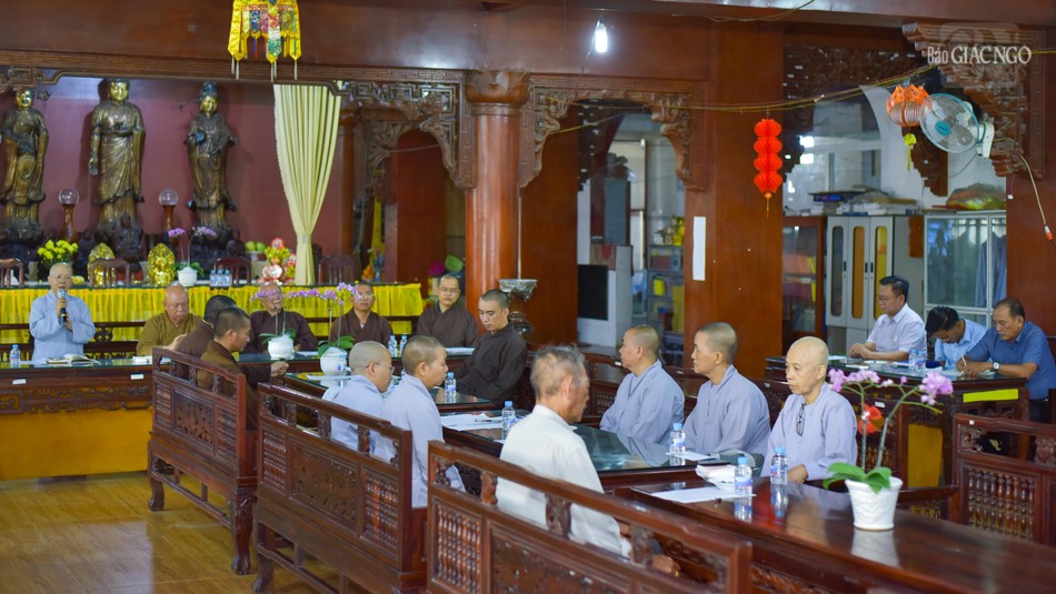 Quang cảnh phiên họp của Ban Trị sự GHPGVN H.Nhà Bè tại chùa Đức Phú chiều 19-4 Quang cảnh phiên họp của Ban Trị sự GHPGVN H.Nhà Bè tại chùa Đức Phú chiều 19-4
