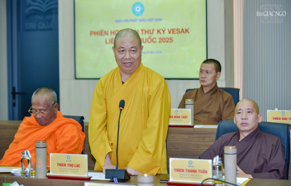 Hòa thượng Thích Thọ Lạc, Trưởng ban Văn hóa T.Ư phát biểu về việc triển lãm, văn nghệ Hòa thượng Thích Thọ Lạc, Trưởng ban Văn hóa T.Ư phát biểu về việc triển lãm, văn nghệ