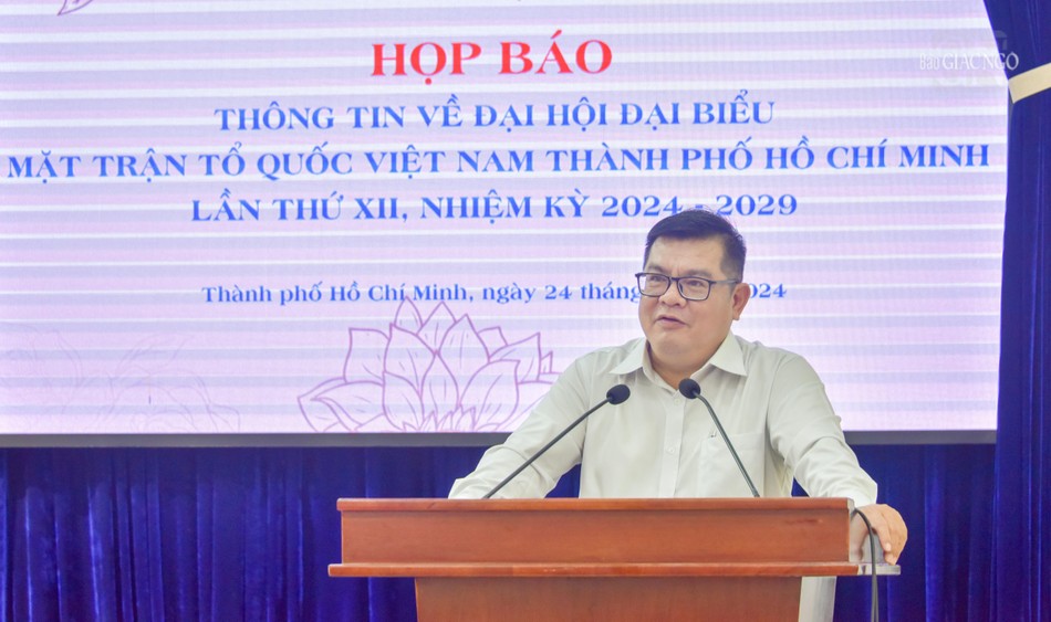 Ông Ngô Thanh Sơn, Phó Chủ tịch Ủy ban MTTQVN TP.HCM chủ trì buổi họp báo, thông tin về tổ chức Đại hội đại biểu Mặt trận TP.HCM lần thứ XII Ông Ngô Thanh Sơn, Phó Chủ tịch Ủy ban MTTQVN TP.HCM chủ trì buổi họp báo, thông tin về tổ chức Đại hội đại biểu Mặt trận TP.HCM lần thứ XII