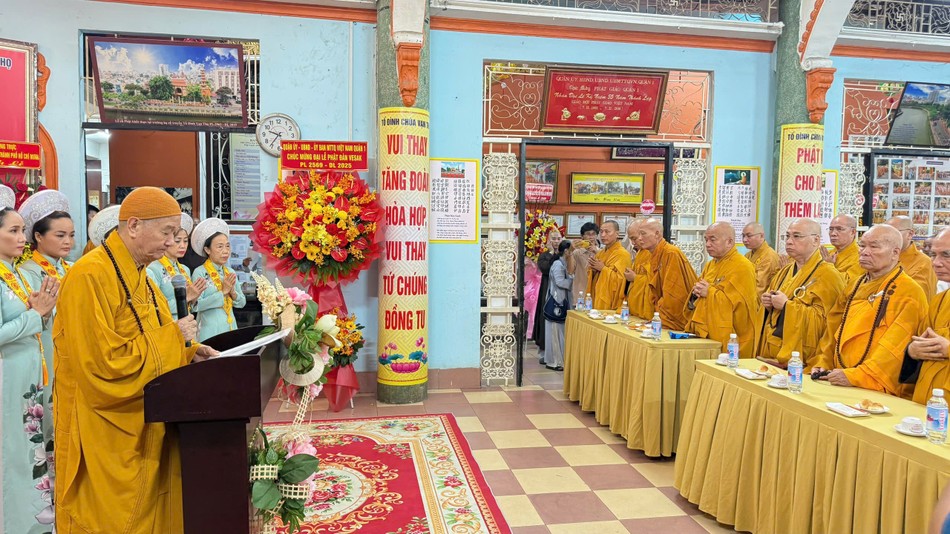 Trưởng lão Hòa thượng Thích Thanh Hùng đọc Thông điệp Đại lễ Phật đản Phật lịch 2569