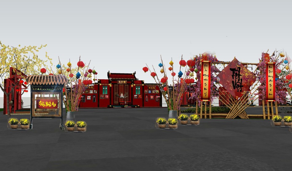 Thiết kế phác thảo Phố ông đồ Tân Sửu do Ban Văn hóa GHPGVN TP.HCM tổ chức và thực hiện Thiết kế phác thảo Phố ông đồ Tân Sửu do Ban Văn hóa GHPGVN TP.HCM tổ chức và thực hiện