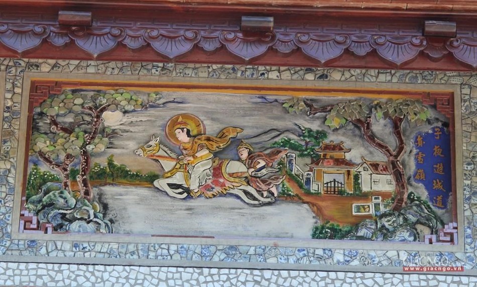 Khảm sành Thái tử xuất gia tầm đạo Khảm sành Thái tử xuất gia tầm đạo