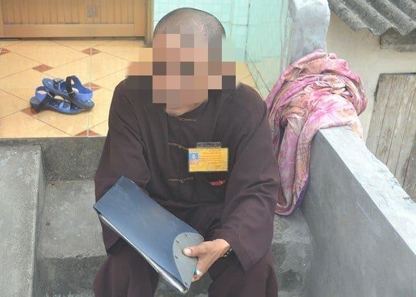 Đối tượng giả danh sư đi quyên góp - Ảnh: Công an Ninh Bình Đối tượng giả danh sư đi quyên góp - Ảnh: Công an Ninh Bình