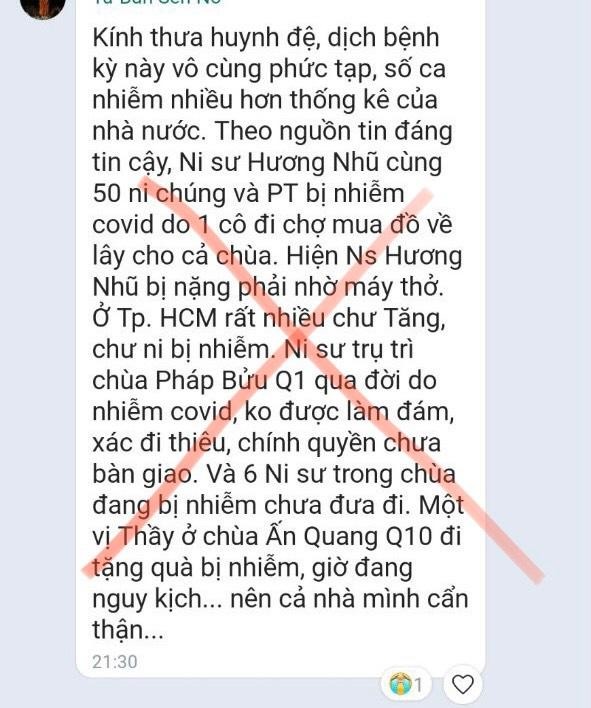 Một trong những tin đồn lan truyền trên mạng xã hội. Trong sáng nay 27-7, có cả tin đồn rằng... Ni sư Hương Nhũ đã... viên tịch! Nhiều tin đồn như thế này, thậm chí còn &quot;kịch tính&quot; hơn thế nhưng được xác định là không đúng sự thật