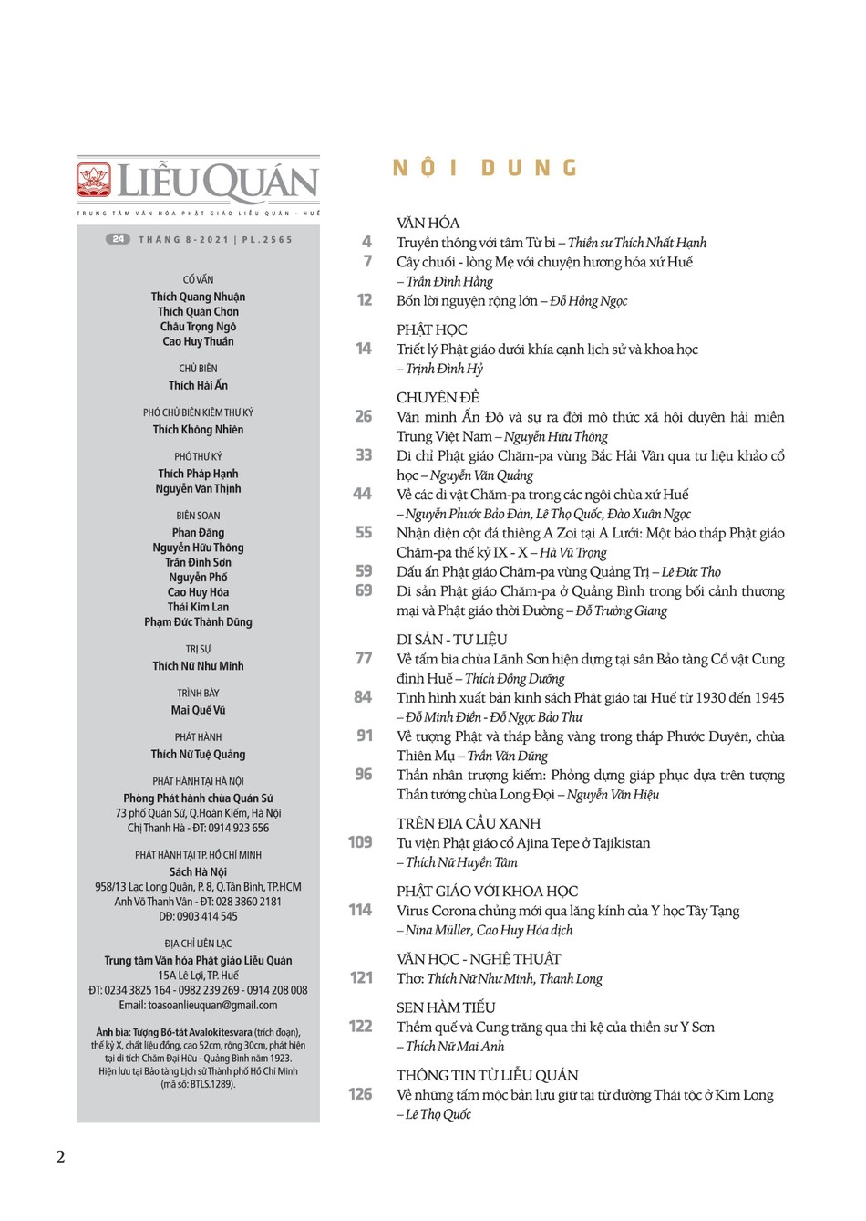 Nội dung ấn phẩm Liễu Quán số 24, xuất bản tháng 8-2021