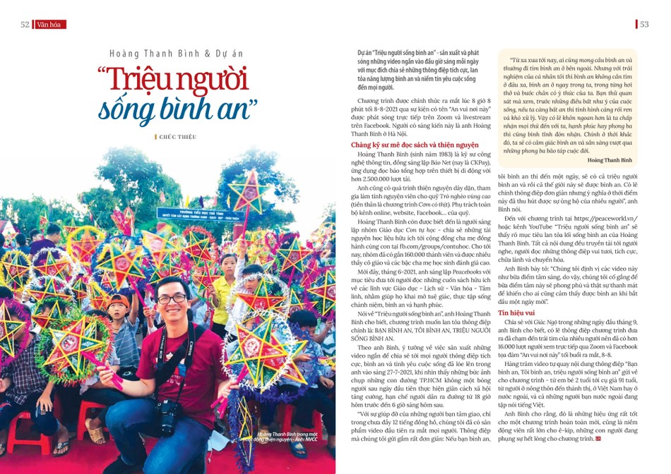 Bài trên ấn phẩm Báo Giác Ngộ số 1120-1121 - Thiết kế: Tống Viết Diễn