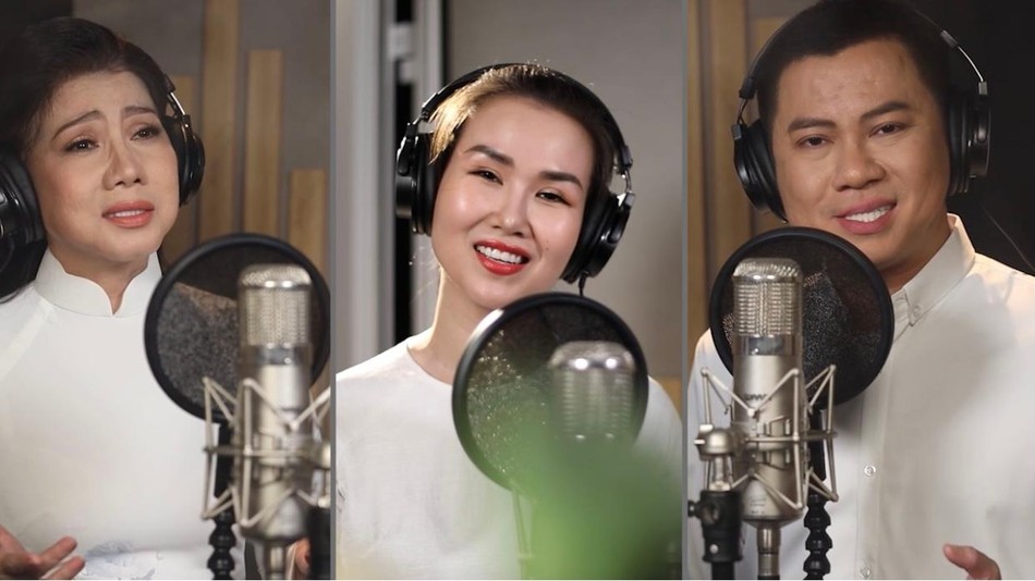Các ca sĩ, nghệ sĩ trong MV &quot;Phật Giáo Việt Nam&quot; - Ảnh do Ban Thông tin - Truyền thông GHPGVN TP.HCM cung cấp