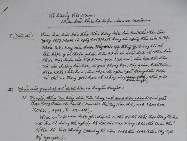 Thủ bút của HT.Thích Chơn Thiện (ảnh do Quảng Điền chụp lại, di cảo do ĐĐ.Hương Yên cung cấp)
