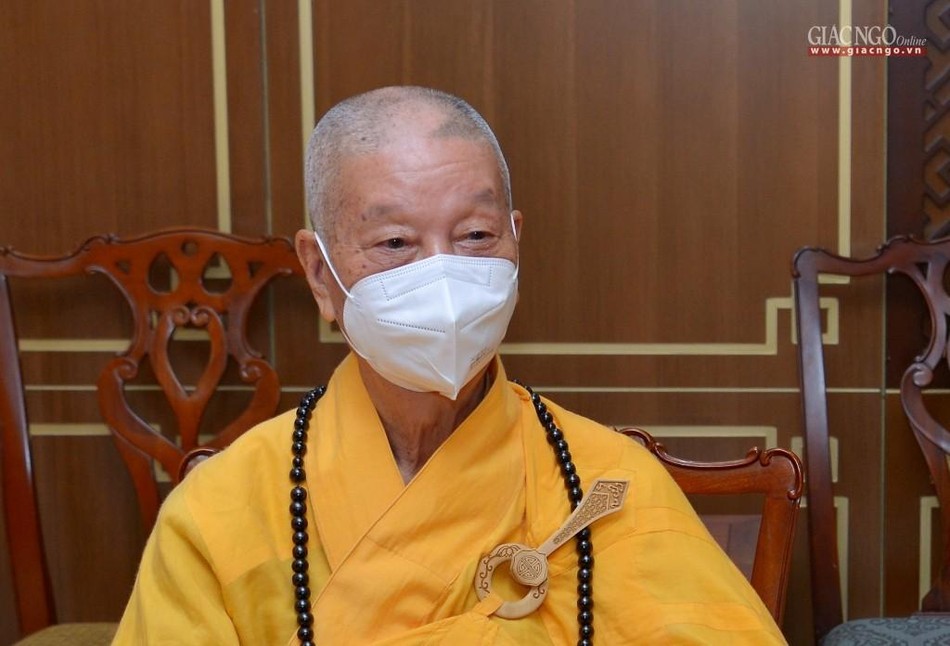 Trưởng lão Hòa thượng Thích Trí Quảng, Phó Pháp chủ kiêm Giám luật, Chủ tịch Hội đồng Giám luật - Ảnh: Bảo Toàn/BGN