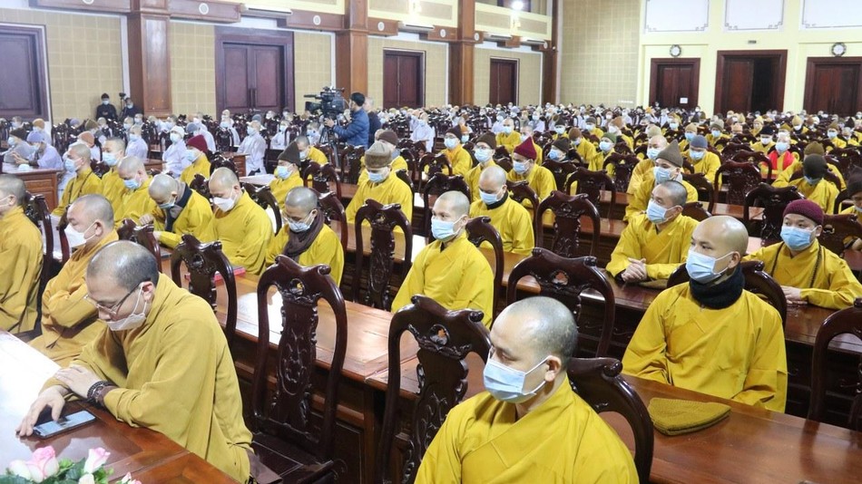 Hiện tại Học viện có 12 lớp với gần 600 Tăng Ni sinh Hiện tại Học viện có 12 lớp với gần 600 Tăng Ni sinh