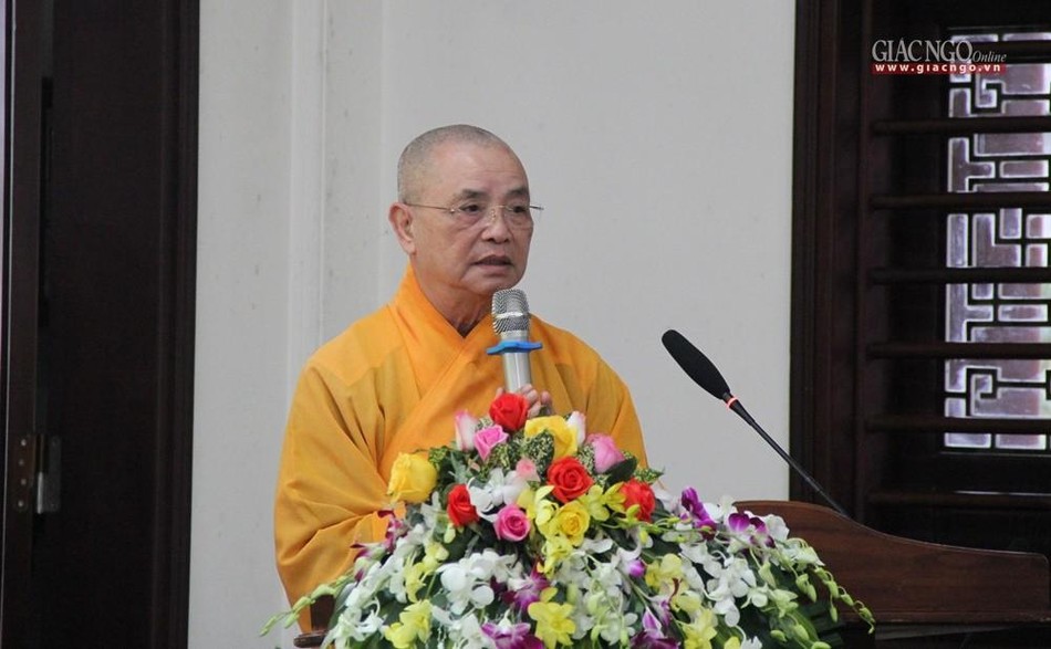 Hòa thượng Thích Huệ Phước phát biểu khai mạc