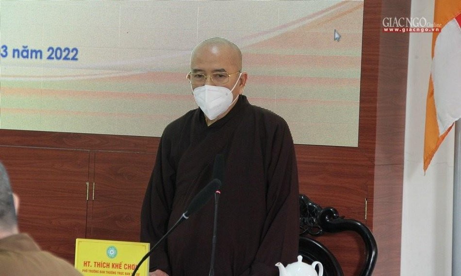 Hòa thượng Thích Khế Chơn phát biểu Hòa thượng Thích Khế Chơn phát biểu