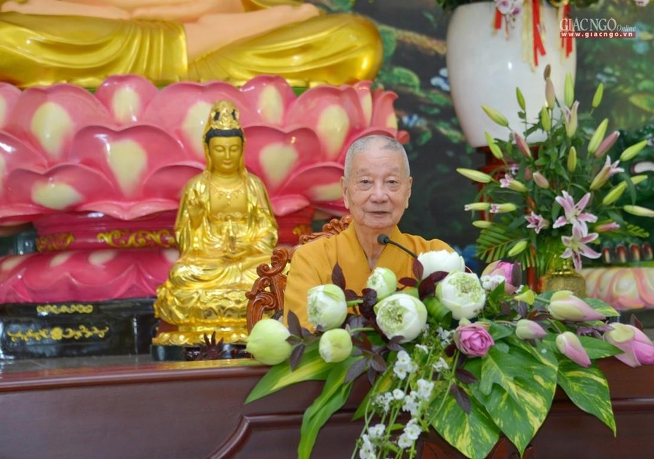 Trưởng lão Hòa thượng Thích Trí Quảng, Quyền Pháp chủ GHPGVN - Ảnh: Bảo Toàn