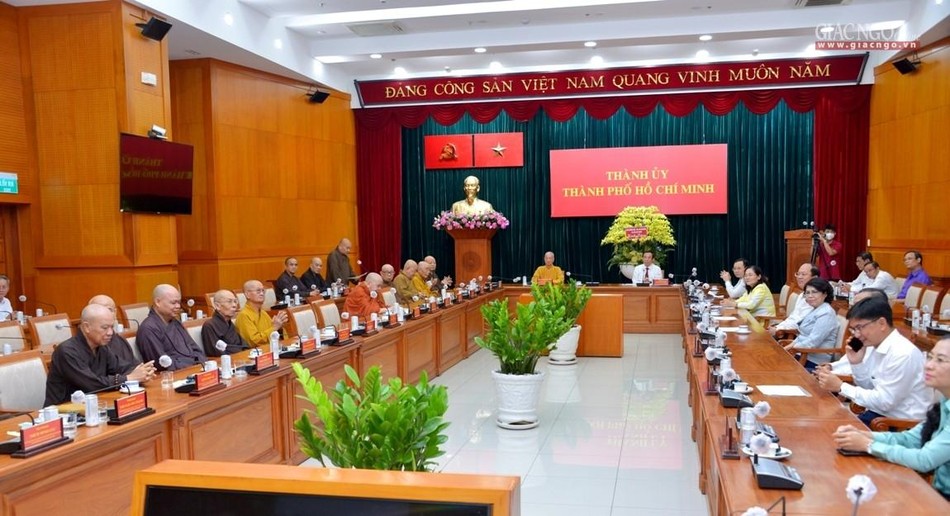 Quang cảnh buổi tiếp tại Văn phòng Thành ủy TP.HCM Quang cảnh buổi tiếp tại Văn phòng Thành ủy TP.HCM