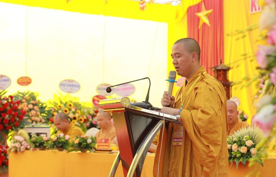 Đại đức Thích Giác Giáo phát biểu khai mạc