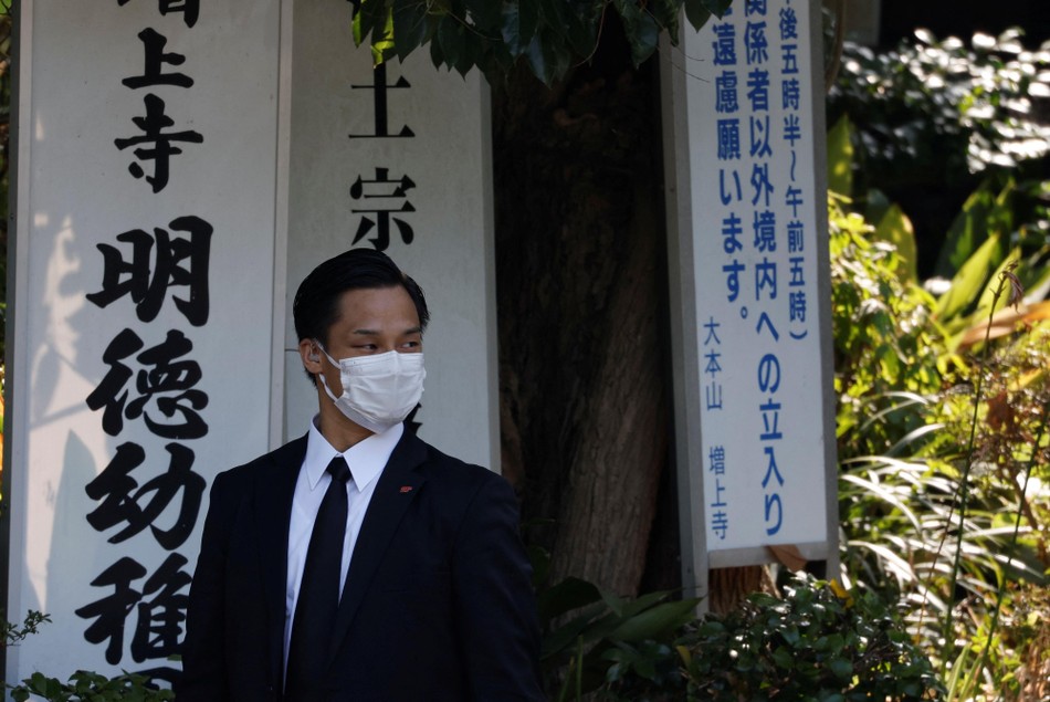 Nhân viên an ninh hiện diện tại chùa Tăng Thượng hôm nay