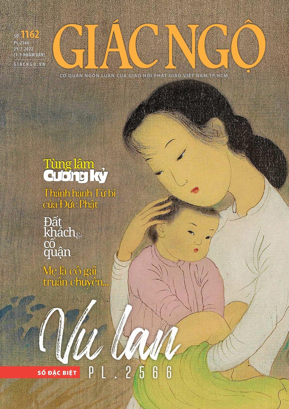 Bìa giai phẩm Giác Ngộ Vu lan - Mỹ thuật: Tống Viết Diễn