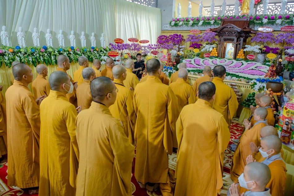 Quang cảnh lễ tưởng niệm tại tổ đình Kim Sơn - Ảnh: Đăng Huy