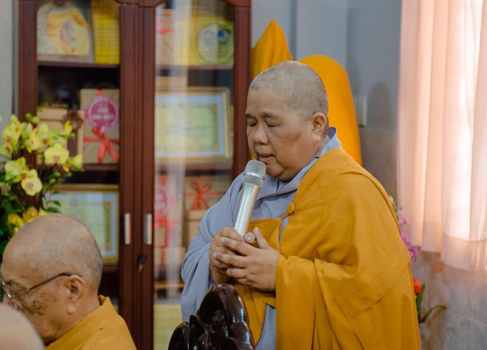 Ni sư Thích nữ Lệ Thuận, trụ trì tổ đình Kim Sơn - Ảnh: Đăng Huy