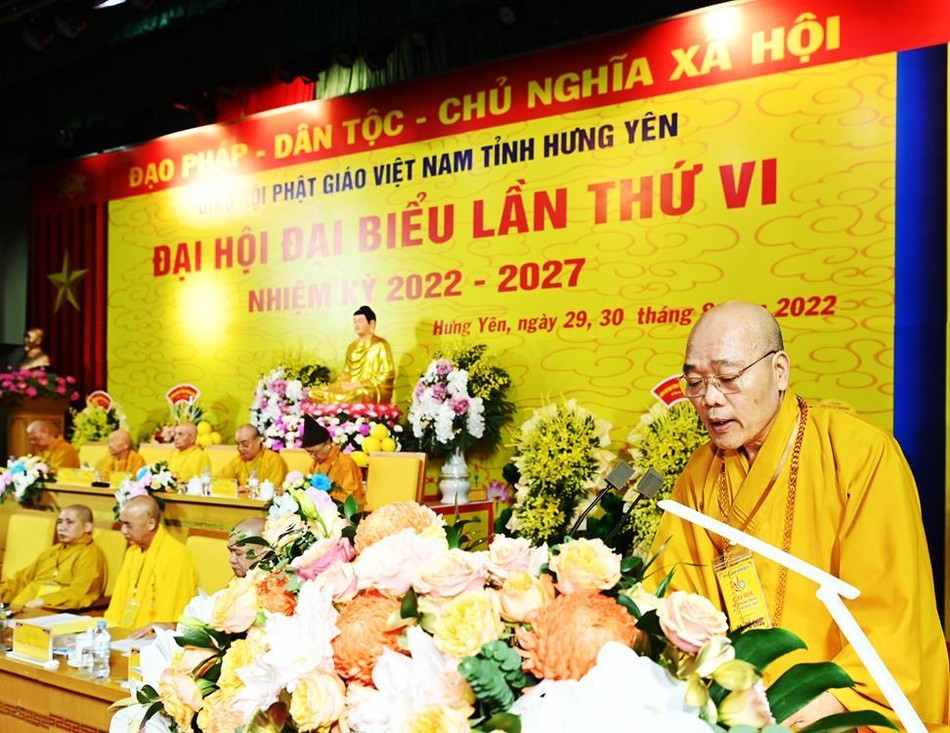 Hòa thượng Thích Thanh Hiện phát biểu khai mạc