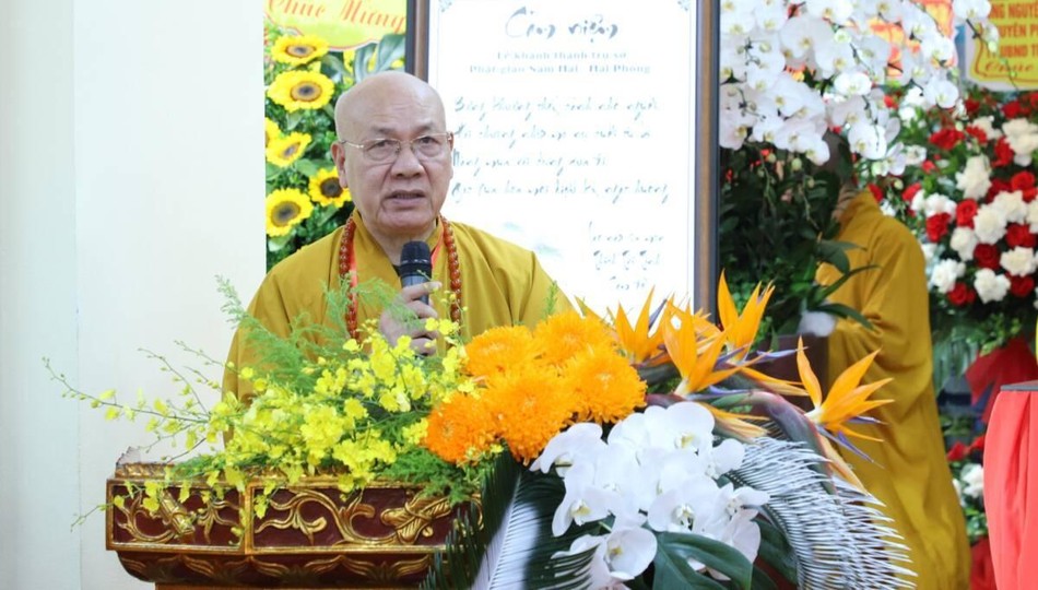 Hòa thượng Thích Quảng Tùng phát biểu