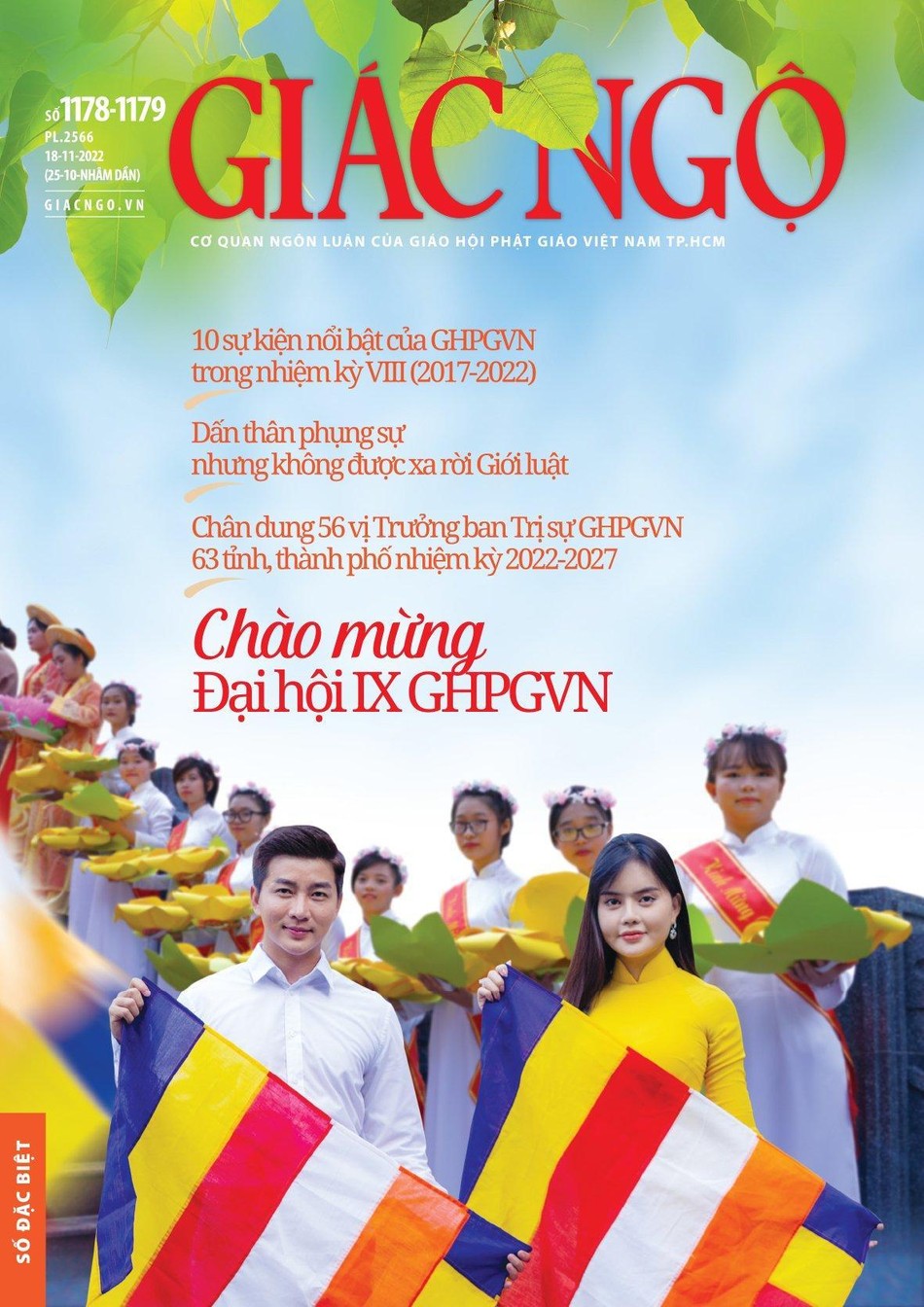 Bìa 1 Báo Giác Ngộ số đặc biệt chào mừng Đại hội IX GHPGVN