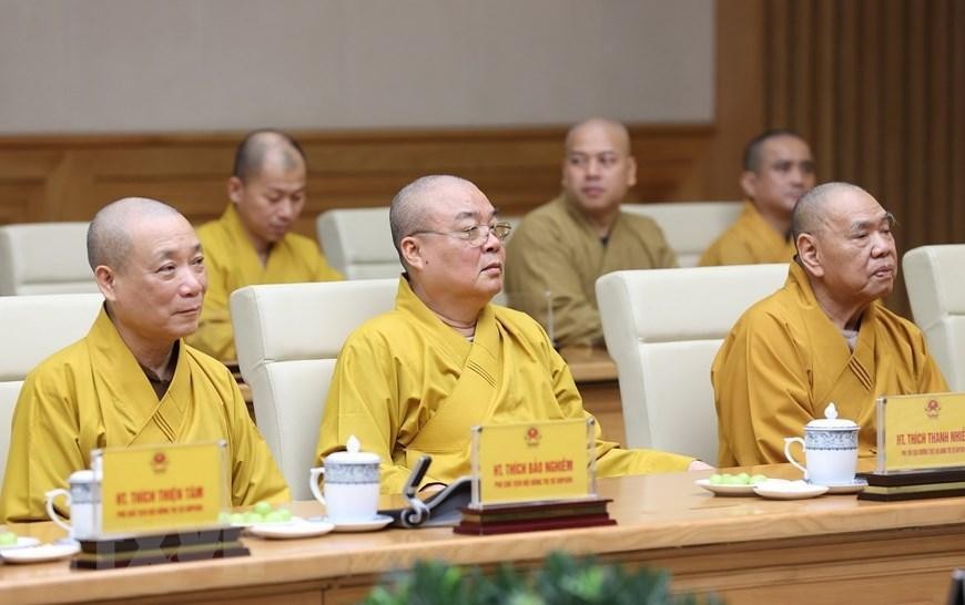 Chư Hòa thượng Phó Chủ tịch Thường trực, Phó Chủ tịch Hội đồng Trị sự - Ảnh: TTXVN Chư Hòa thượng Phó Chủ tịch Thường trực, Phó Chủ tịch Hội đồng Trị sự - Ảnh: TTXVN