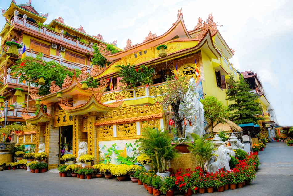 Chùa Minh Đạo (Q.3, TP.HCM) do Trưởng lão Hòa thượng Thích Thiện Nhơn trụ trì từ năm 1992, đến năm 2019 chuyển giao Đại đức Thích Minh Ân trụ trì - Ảnh: Đăng Huy