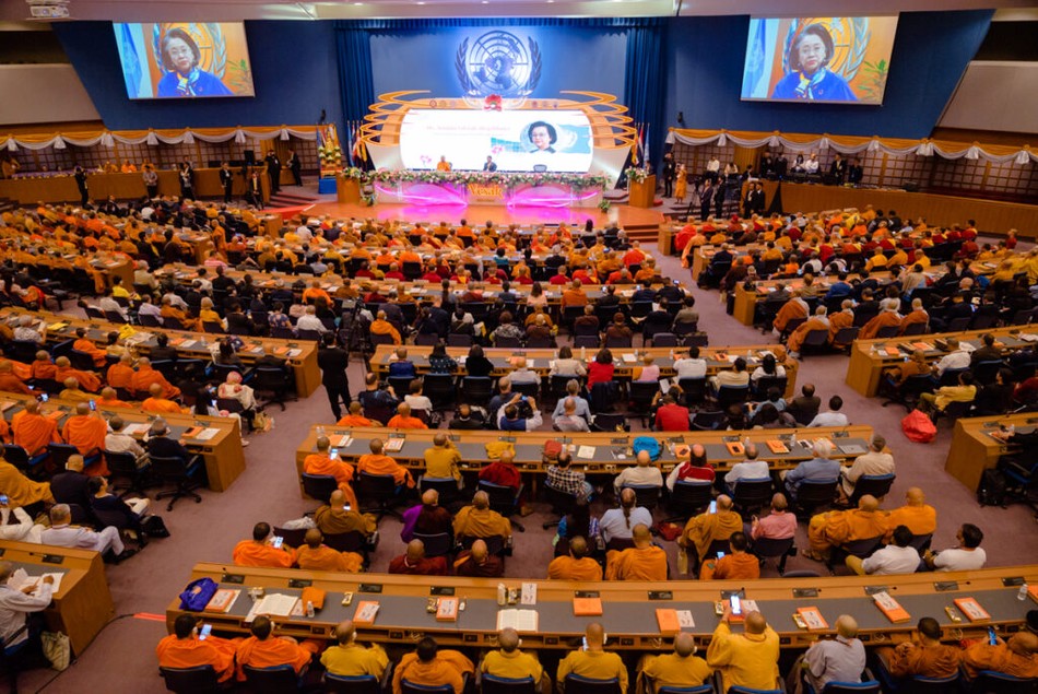 Đại lễ Vesak Liên Hiệp Quốc diễn ra tại Trung tâm Hội nghị Châu Á Thái Bình Dương của Liên Hiệp Quốc, Bangkok, Thái Lan - Ảnh: Đăng Huy Đại lễ Vesak Liên Hiệp Quốc diễn ra tại Trung tâm Hội nghị Châu Á Thái Bình Dương của Liên Hiệp Quốc, Bangkok, Thái Lan - Ảnh: Đăng Huy