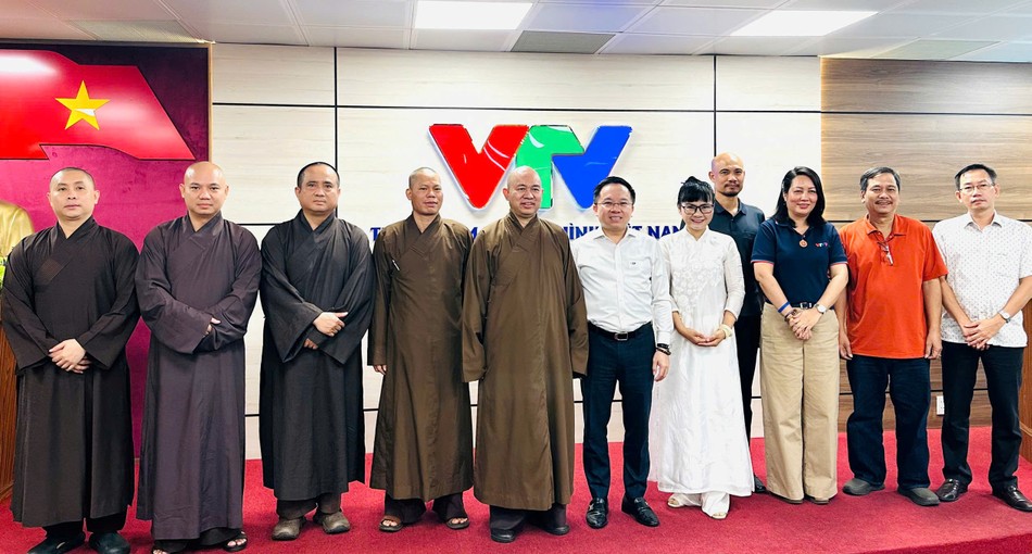 Phái đoàn GHPGVN với lãnh đạo Trung tâm Truyền hình Việt Nam tại TP.HCM