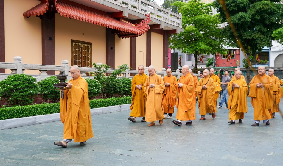 Cung đón Đức Pháp chủ quang lâm Việt Nam Quốc Tự sáng 3-9-2025