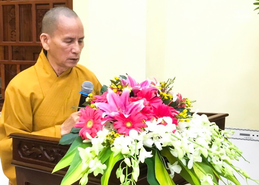 Hòa thượng Thích Thiện Thống phát biểu chỉ đạo Hòa thượng Thích Thiện Thống phát biểu chỉ đạo