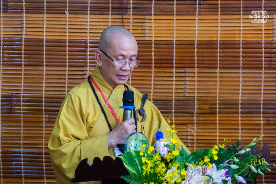 Hòa thượng Thích Chơn Minh phát biểu khai mạc Hòa thượng Thích Chơn Minh phát biểu khai mạc