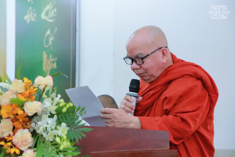 Hòa thượng Thích Thiện Tâm phát biểu khai mạc