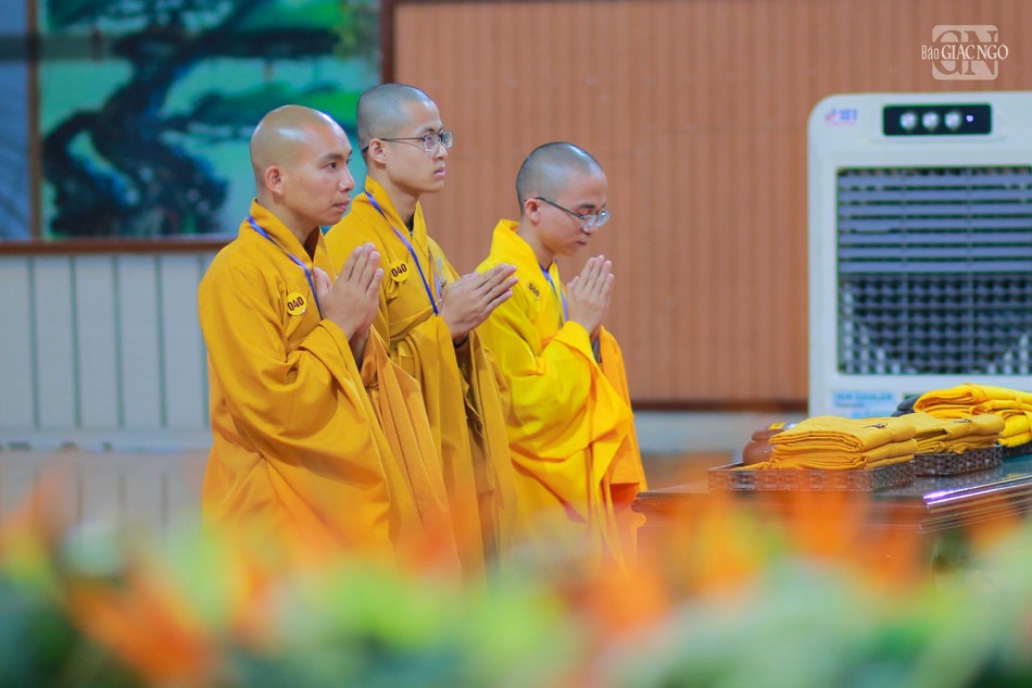 Đàn giới Tỳ-kheo tấn đàn mỗi lần 3 vị, chia làm 93 đàn. Sáng nay có 277 Sa-di được thọ giới Tỳ-kheo tại giới trường chùa Tỉnh Hội