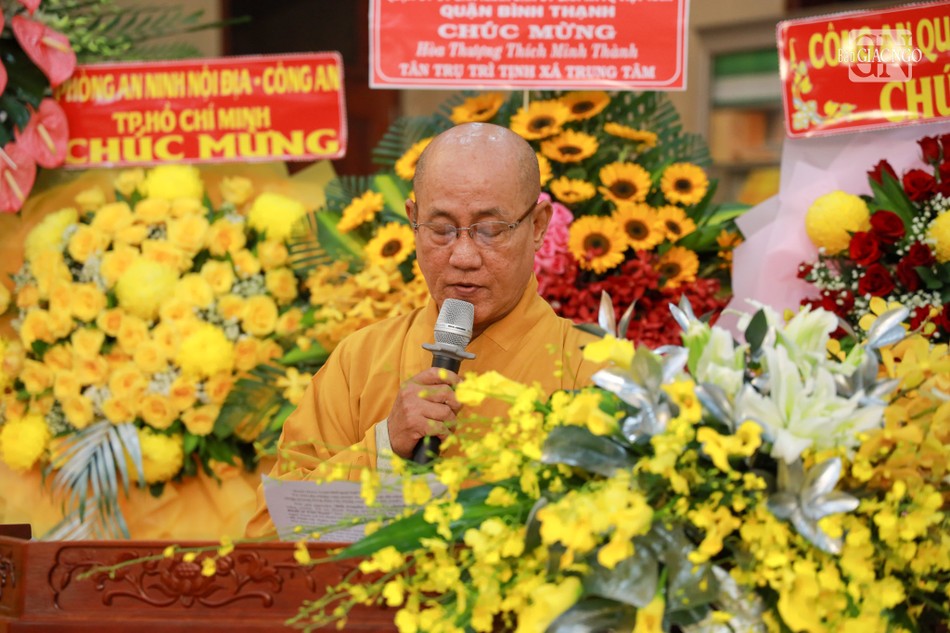Hòa thượng Thích Minh Truyền phát biểu khai mạc