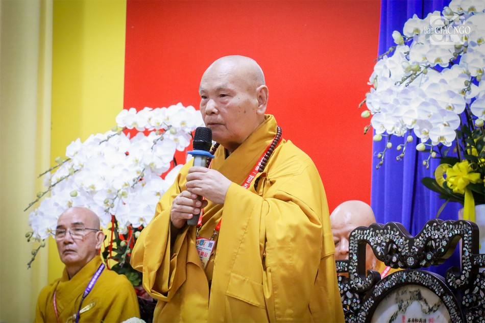 Trưởng lão Hòa thượng Thích Thiện Nhơn đạo từ tại buổi lễ Trưởng lão Hòa thượng Thích Thiện Nhơn đạo từ tại buổi lễ