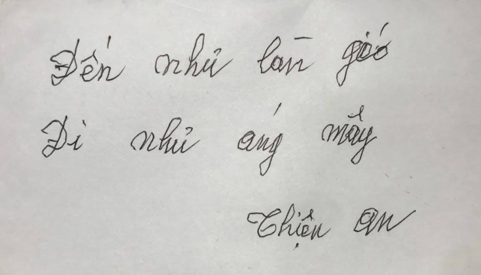 Bút tích của cố Trưởng lão Hòa thượng