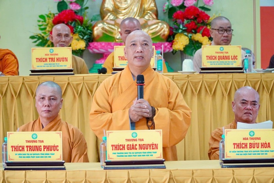 Thượng tọa Thích Giác Nguyên phát biểu khai mạc