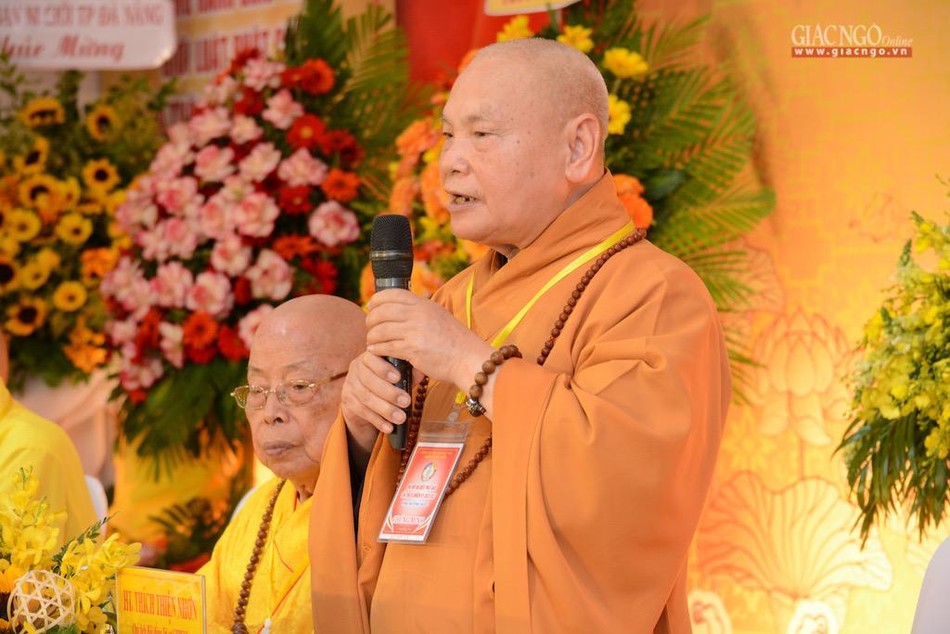 Hòa thượng Thích Thiện Nhơn, Chủ tịch Hội đồng Trị sự phát biểu chỉ đạo