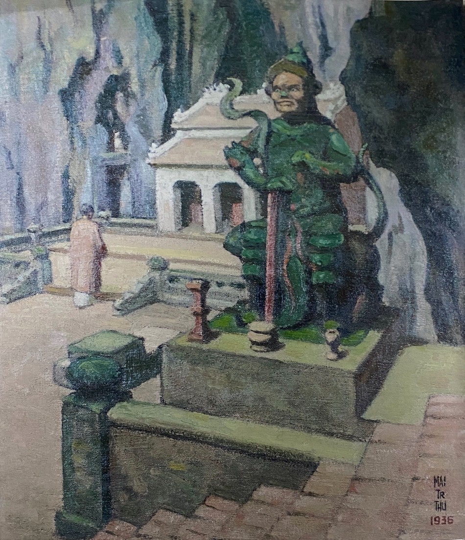 "Trong động Huyền Không", sơn dầu, Mai Thứ (1906 - 1980) "Trong động Huyền Không", sơn dầu, Mai Thứ (1906 - 1980)