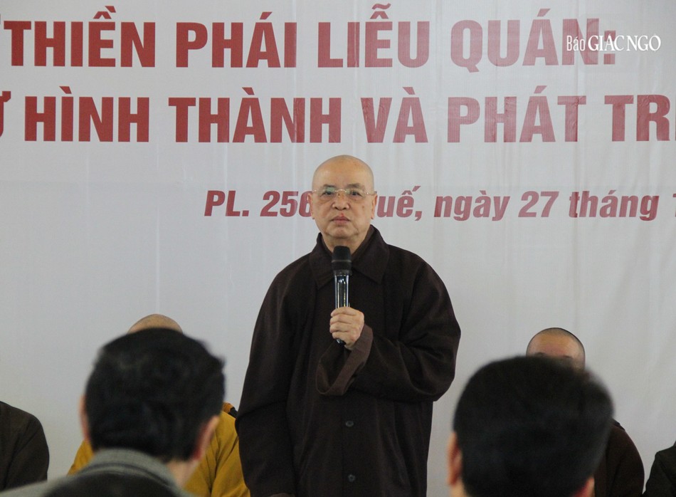 Hòa thượng Thích Huệ Phước đại diện Ban Trị sự phát biểu Hòa thượng Thích Huệ Phước đại diện Ban Trị sự phát biểu