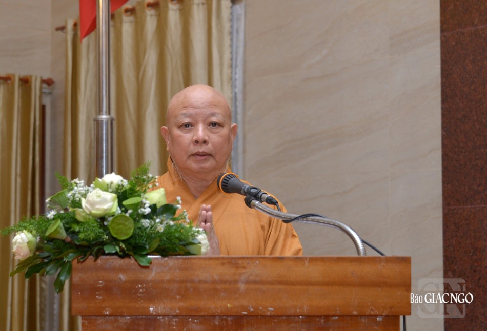 Hòa thượng Thích Lệ Trang phát biểu khai mạc Hội nghị Hòa thượng Thích Lệ Trang phát biểu khai mạc Hội nghị